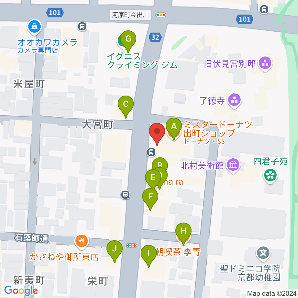 ソクラテス＆スー周辺のカフェ一覧地図