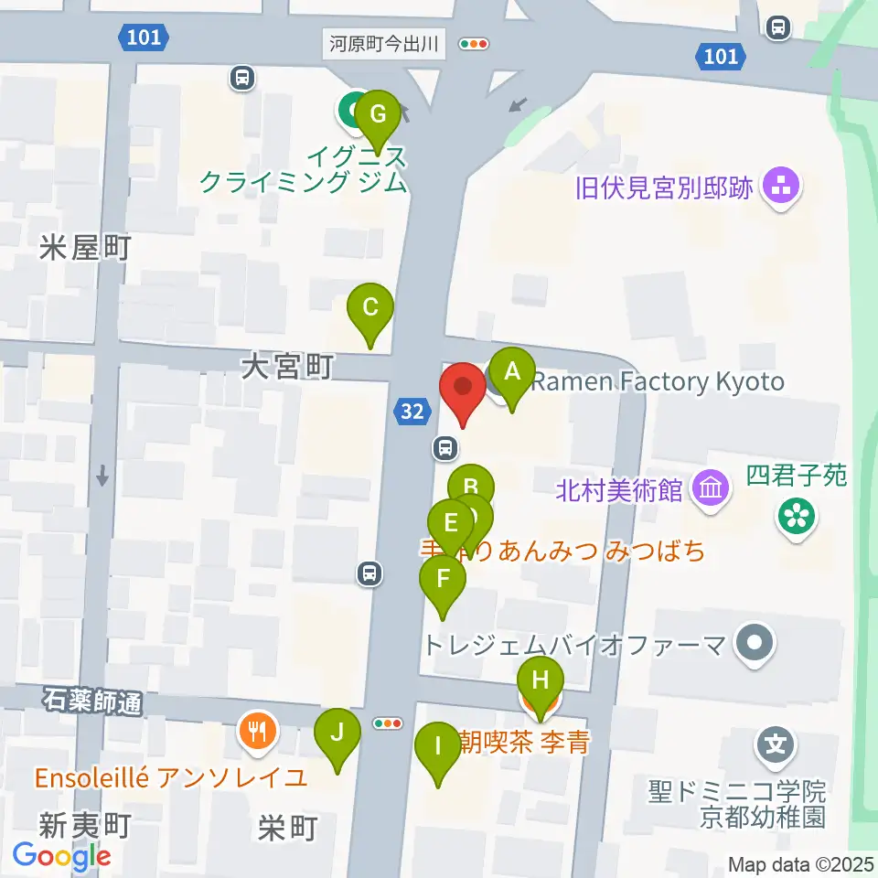 ソクラテス＆スー周辺のカフェ一覧地図