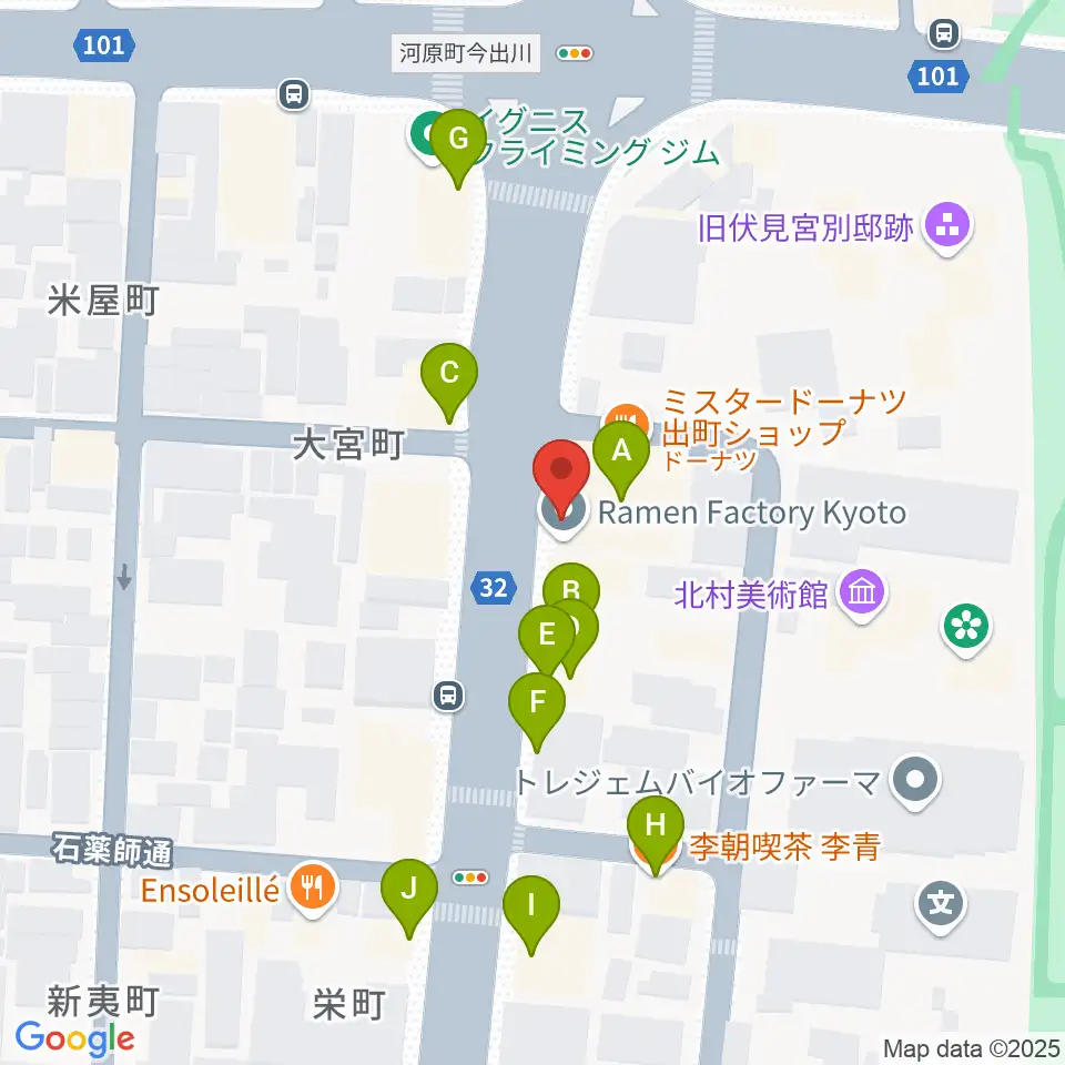 ソクラテス＆スー周辺のカフェ一覧地図