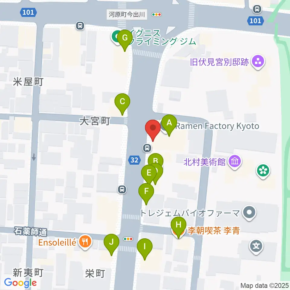 ソクラテス＆スー周辺のカフェ一覧地図