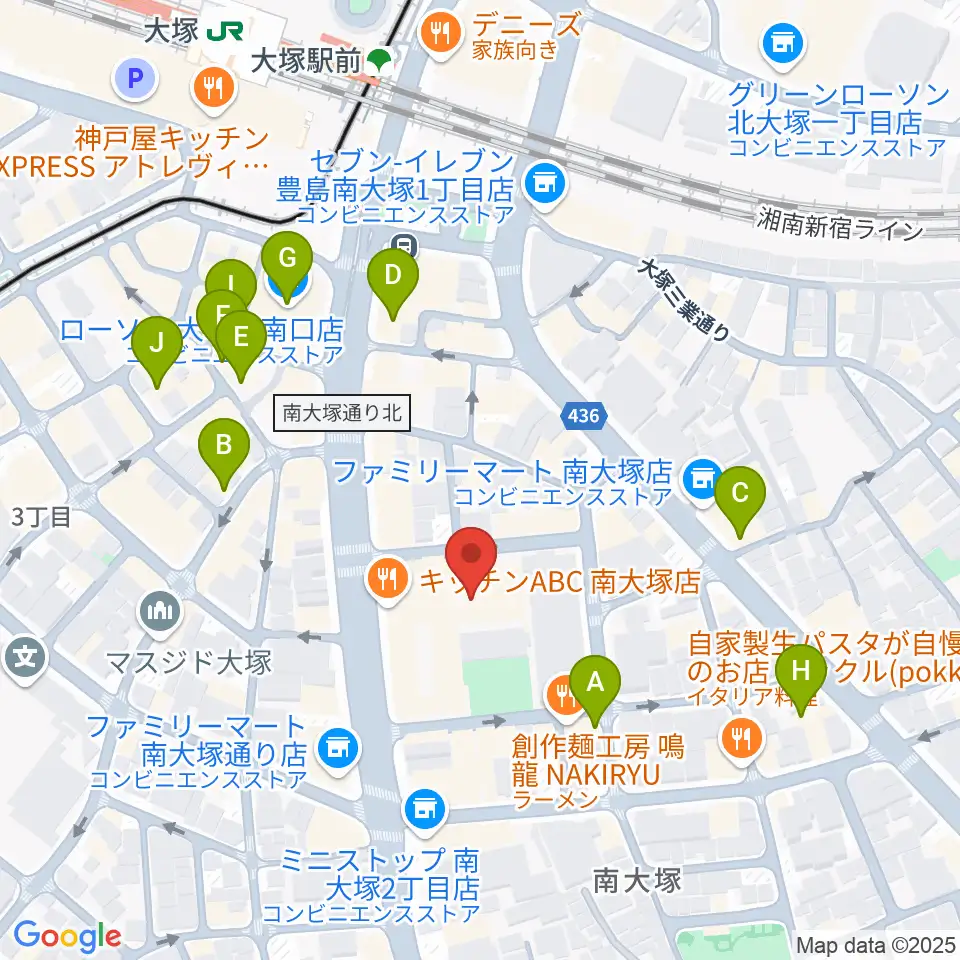 南大塚ホール周辺のカフェ一覧地図