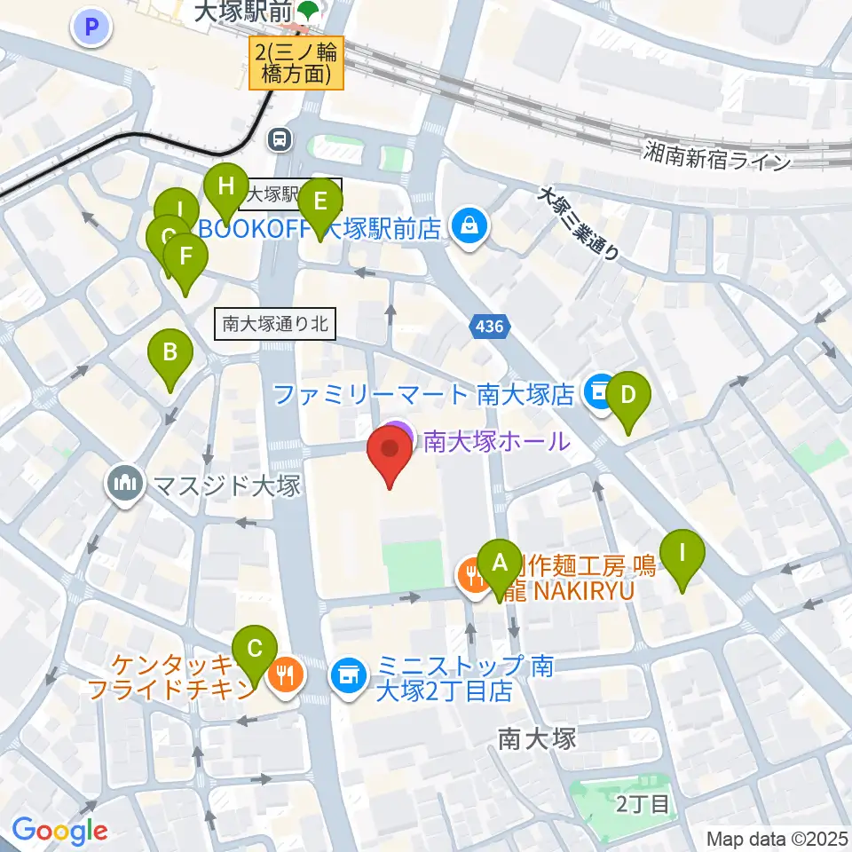 南大塚ホール周辺のカフェ一覧地図