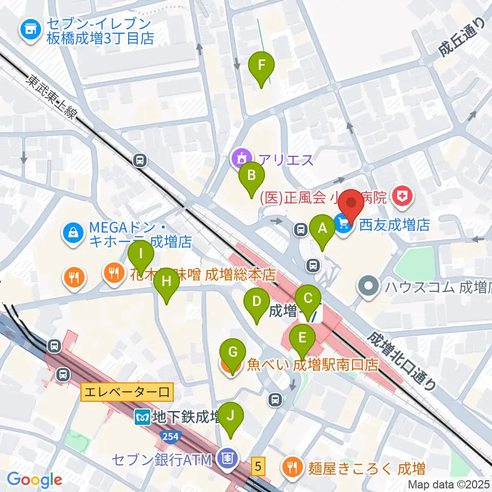 成増アクトホール周辺のカフェ一覧地図