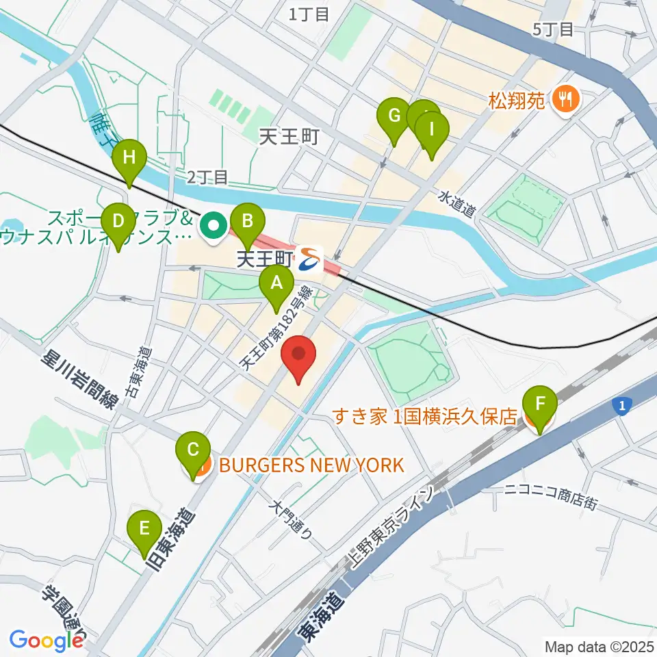 横浜市岩間市民プラザ周辺のカフェ一覧地図