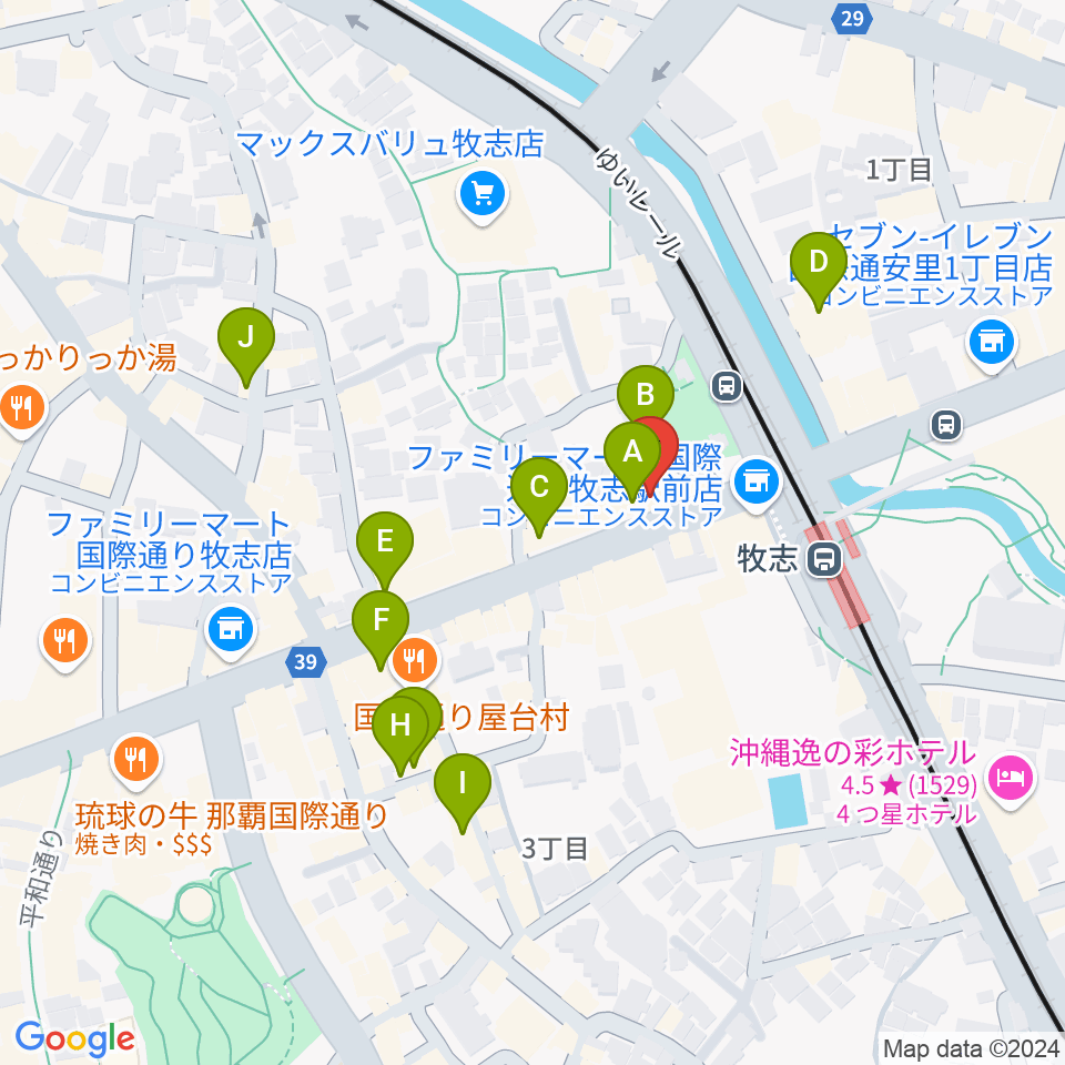 カムズハウス周辺のカフェ一覧地図