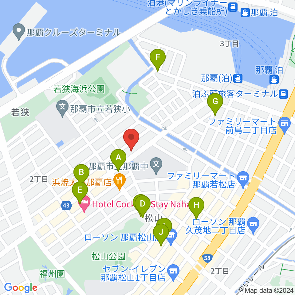 ライブイン寓話周辺のカフェ一覧地図