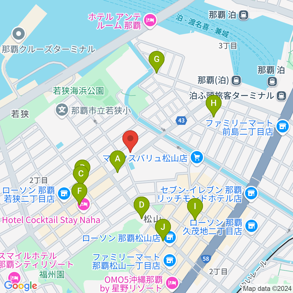 ライブイン寓話周辺のカフェ一覧地図