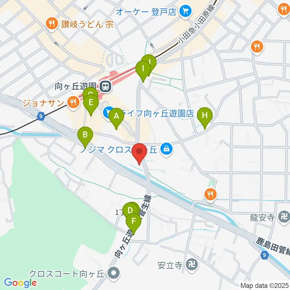 クレッシェレ音楽教室 向ヶ丘遊園校周辺のカフェ一覧地図
