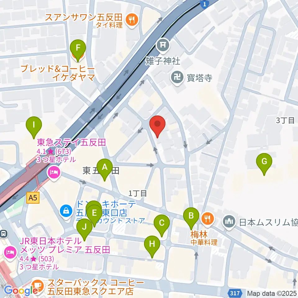 URBAN FOREST STUDIO周辺のカフェ一覧地図