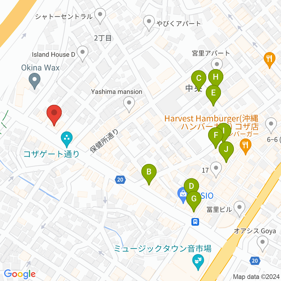 Cafe OCEAN周辺のカフェ一覧地図