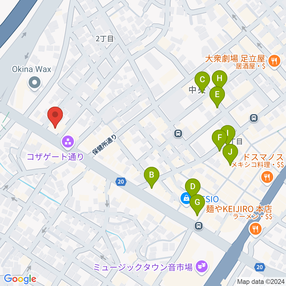 Cafe OCEAN周辺のカフェ一覧地図