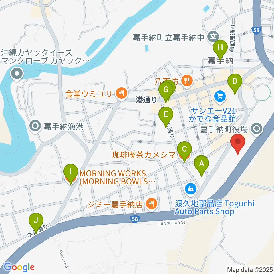 かでな文化センター周辺のカフェ一覧地図