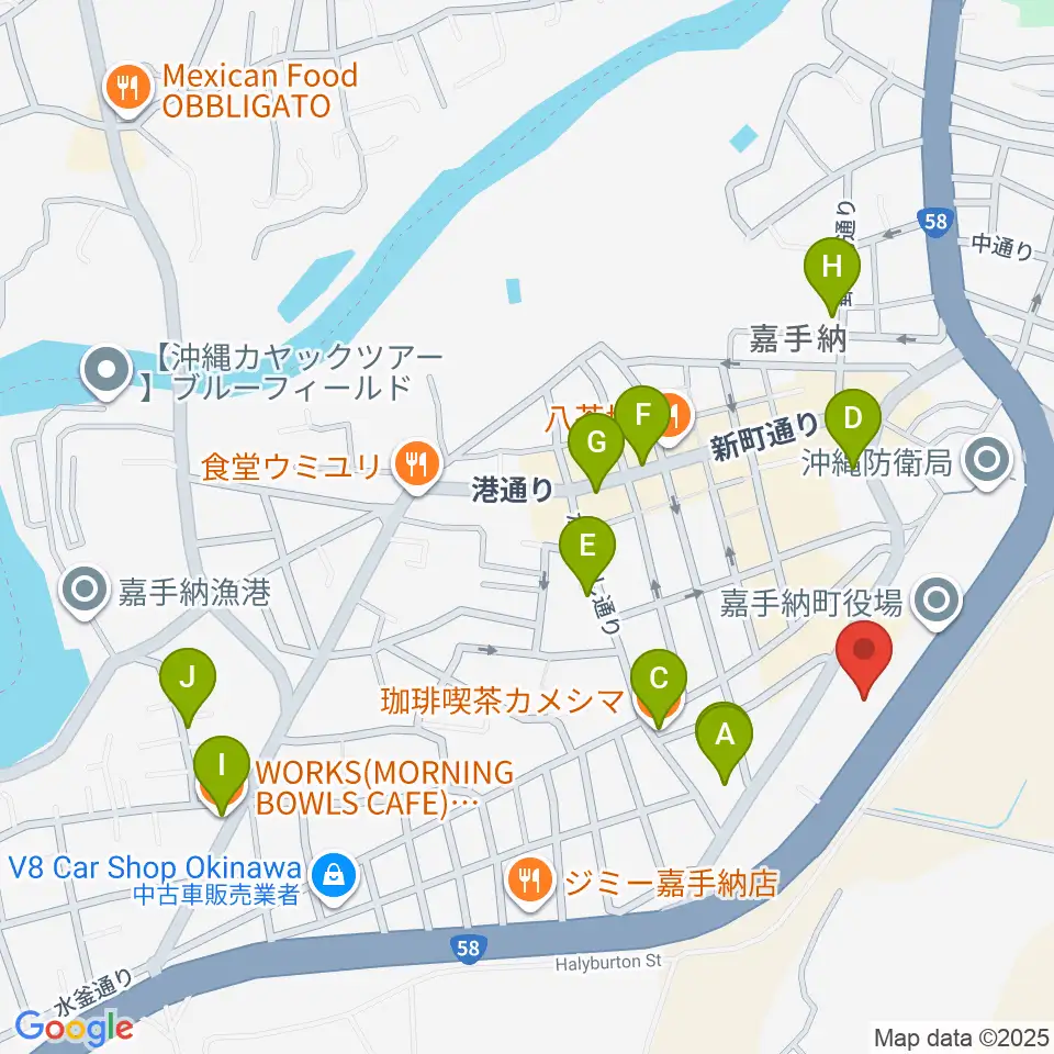かでな文化センター周辺のカフェ一覧地図