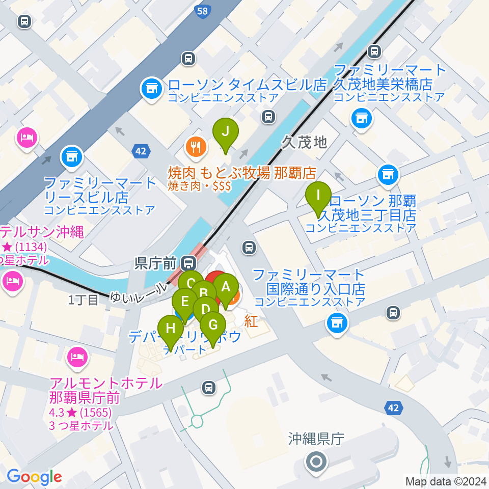 パレット市民劇場周辺のカフェ一覧地図