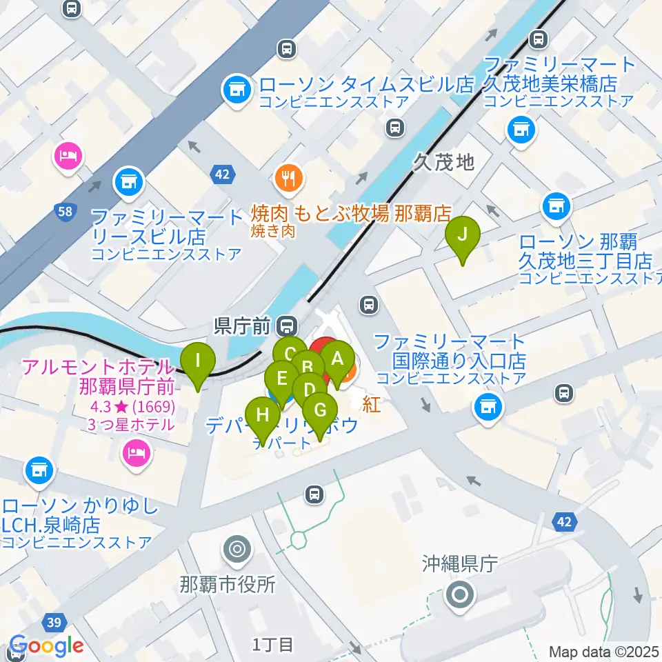 パレット市民劇場周辺のカフェ一覧地図
