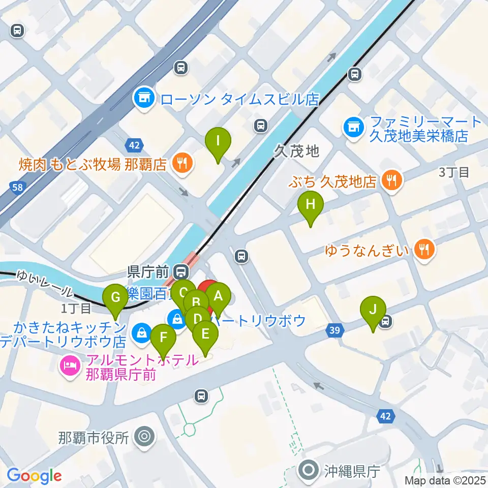 パレット市民劇場周辺のカフェ一覧地図