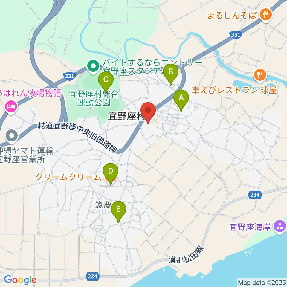 がらまんホール周辺のカフェ一覧地図