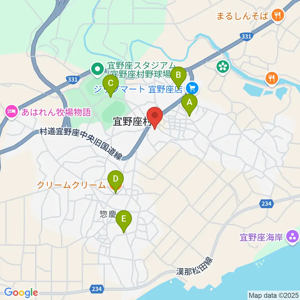 がらまんホール周辺のカフェ一覧地図
