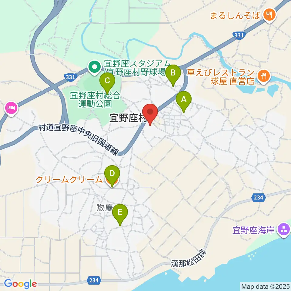 がらまんホール周辺のカフェ一覧地図