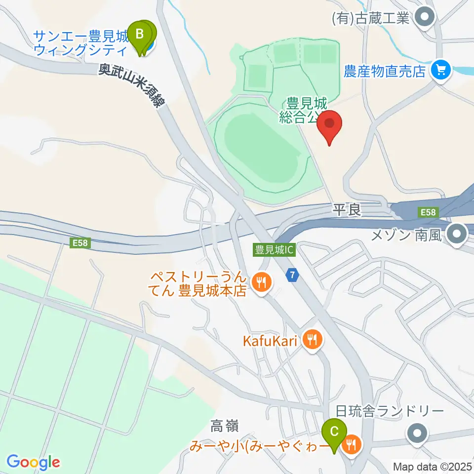 豊見城市立中央公民館周辺のカフェ一覧地図