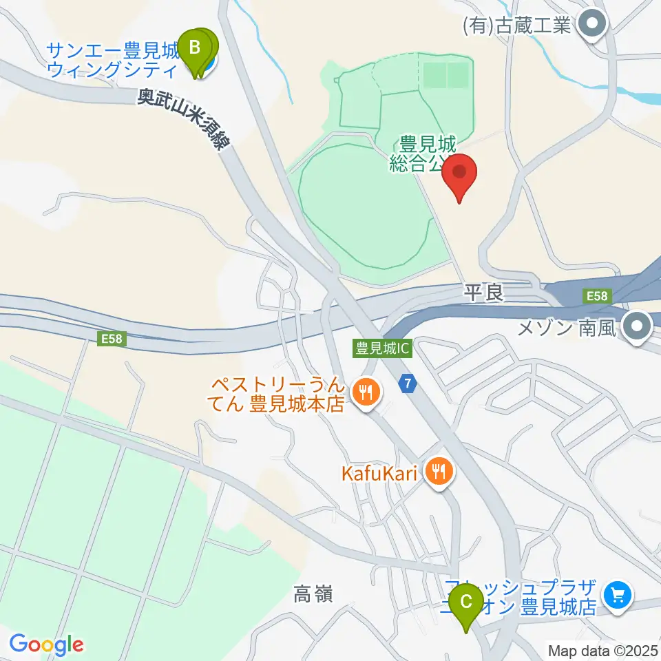 豊見城市立中央公民館周辺のカフェ一覧地図