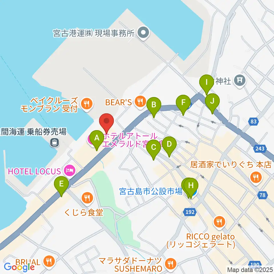マティダ市民劇場周辺のカフェ一覧地図