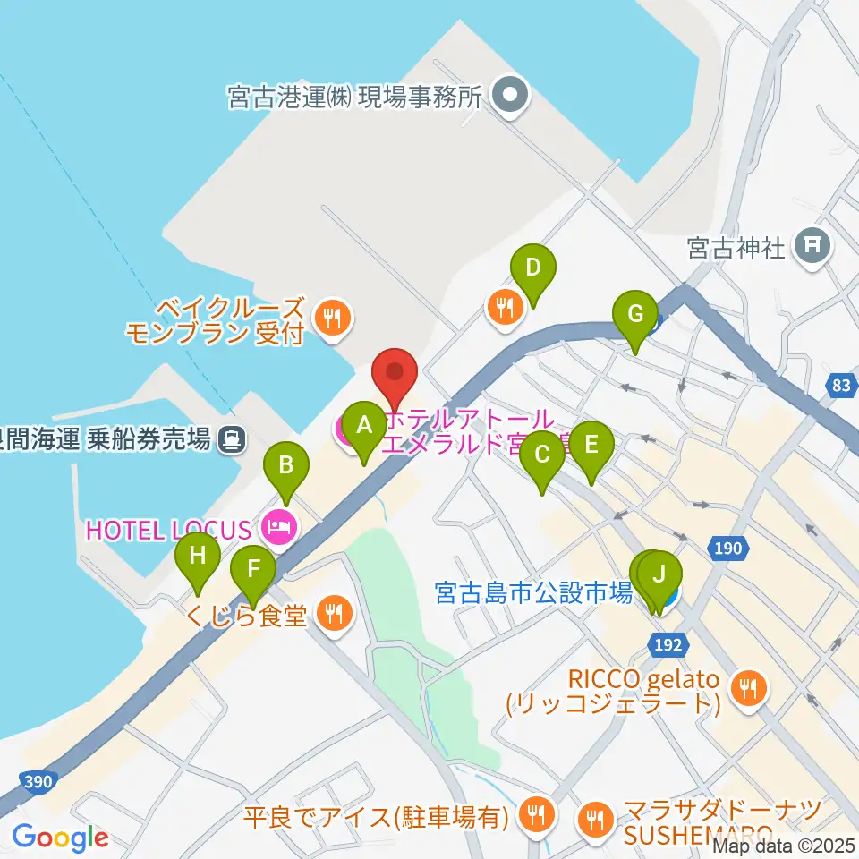 マティダ市民劇場周辺のカフェ一覧地図