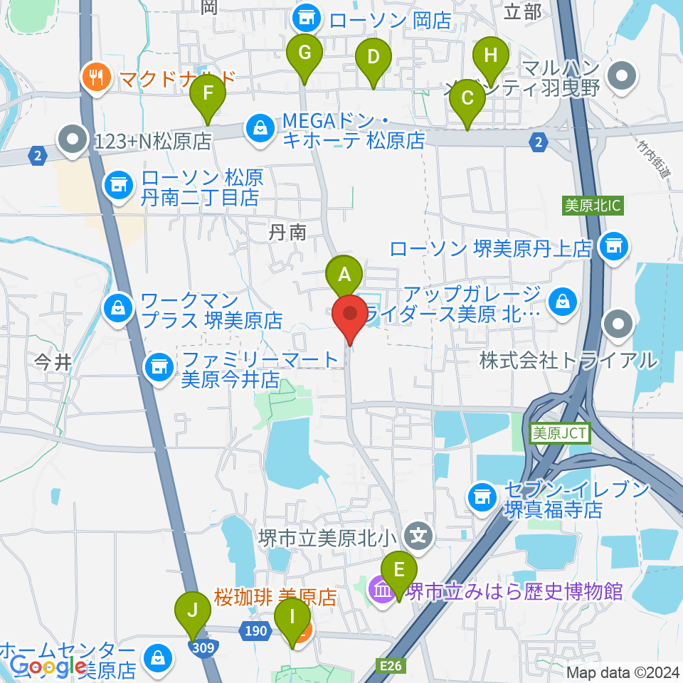 Bar South or North周辺のカフェ一覧地図