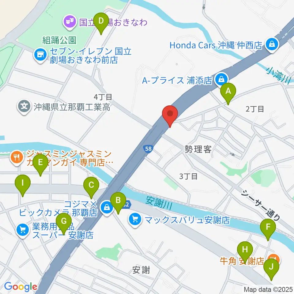 浦添groove周辺のカフェ一覧地図