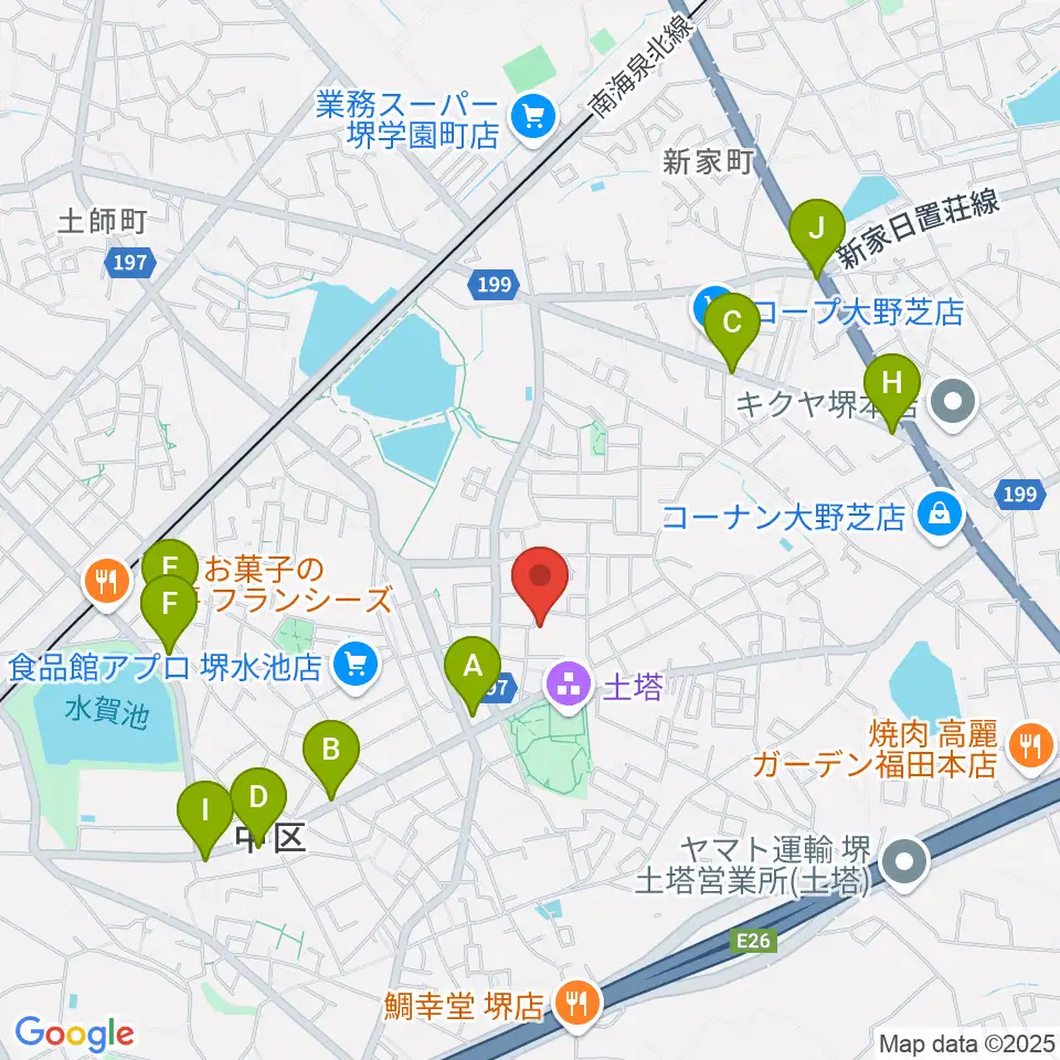 土塔庵周辺のカフェ一覧地図