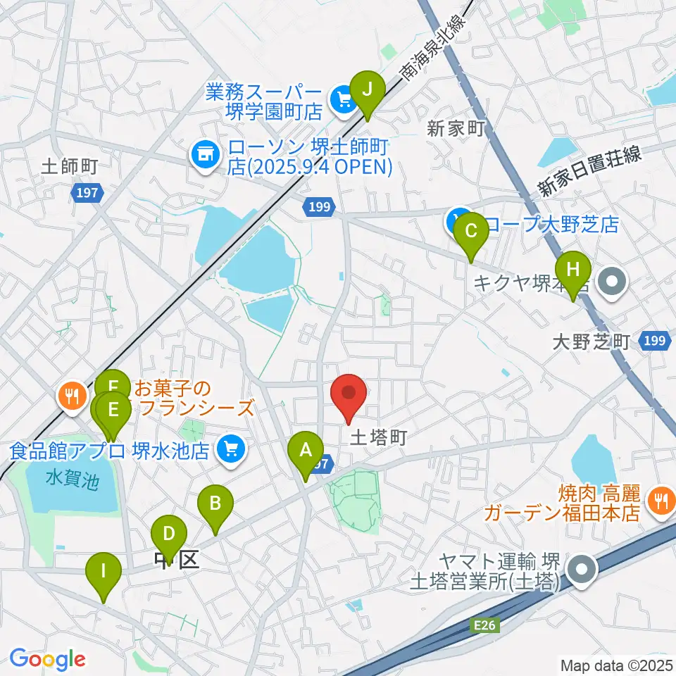 土塔庵周辺のカフェ一覧地図