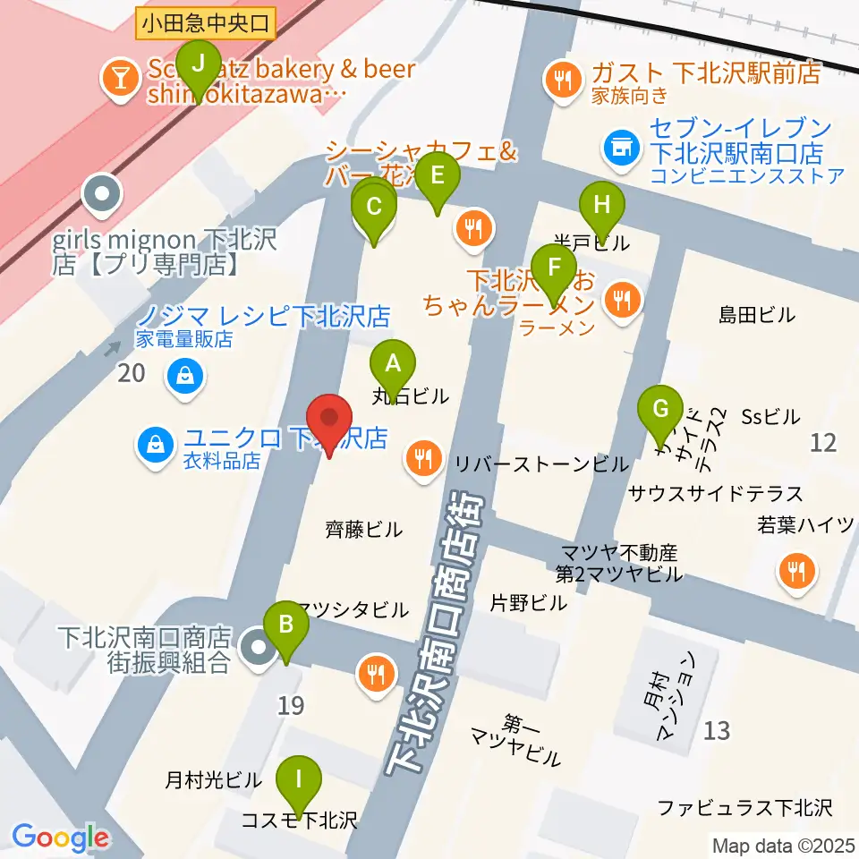 下北沢DRUM SONG周辺のカフェ一覧地図