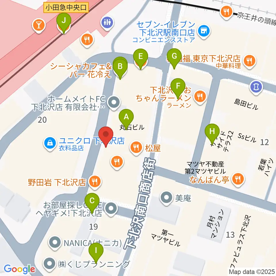 下北沢DRUM SONG周辺のカフェ一覧地図