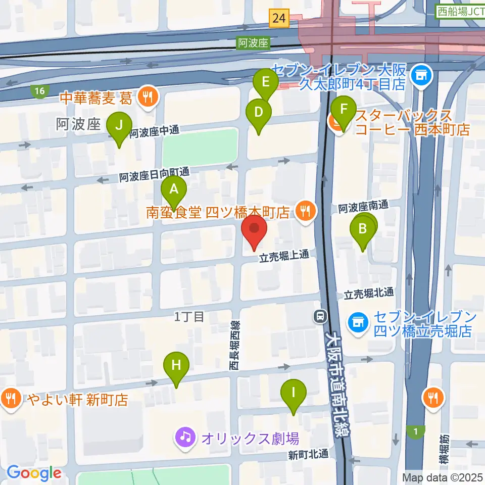 スマイルズミュージックサロン周辺のカフェ一覧地図