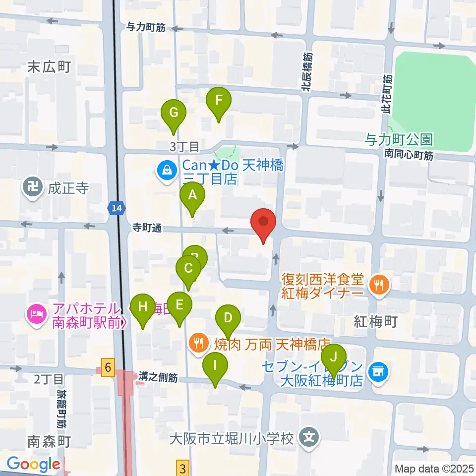 implant4周辺のカフェ一覧地図