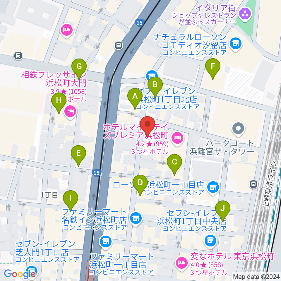 ジャパンウィンズ周辺のカフェ一覧地図