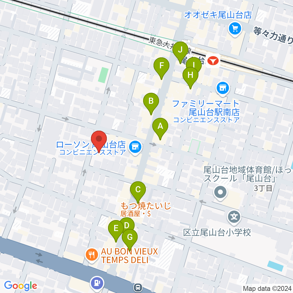 サカモト･ミュージック・スクール周辺のカフェ一覧地図