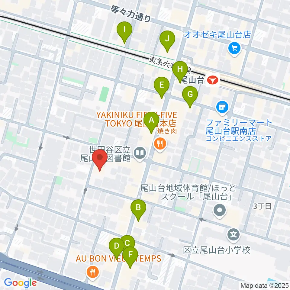 サカモト・ミュージック・スクール周辺のカフェ一覧地図