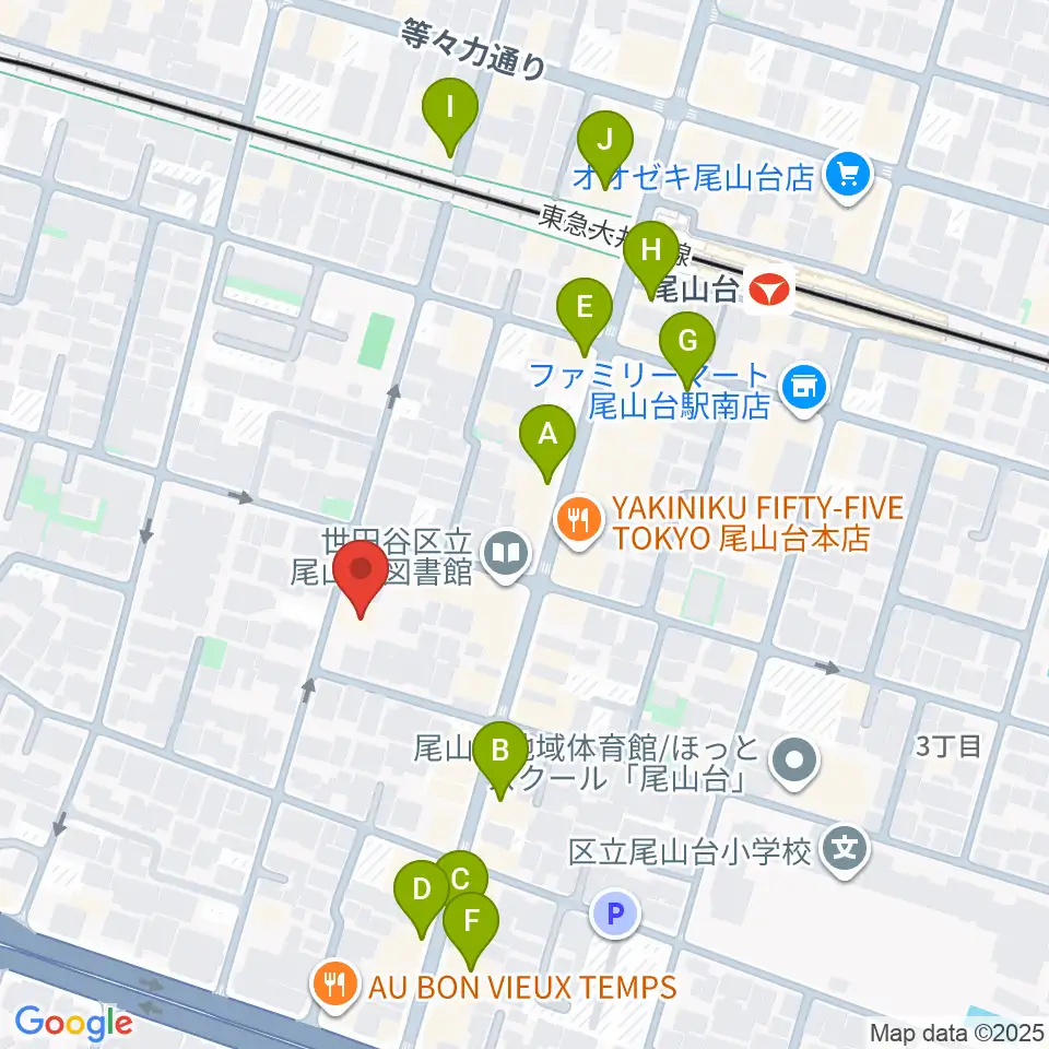 サカモト・ミュージック・スクール周辺のカフェ一覧地図