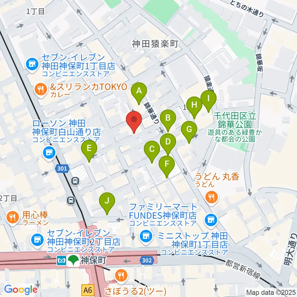 音福周辺のカフェ一覧地図