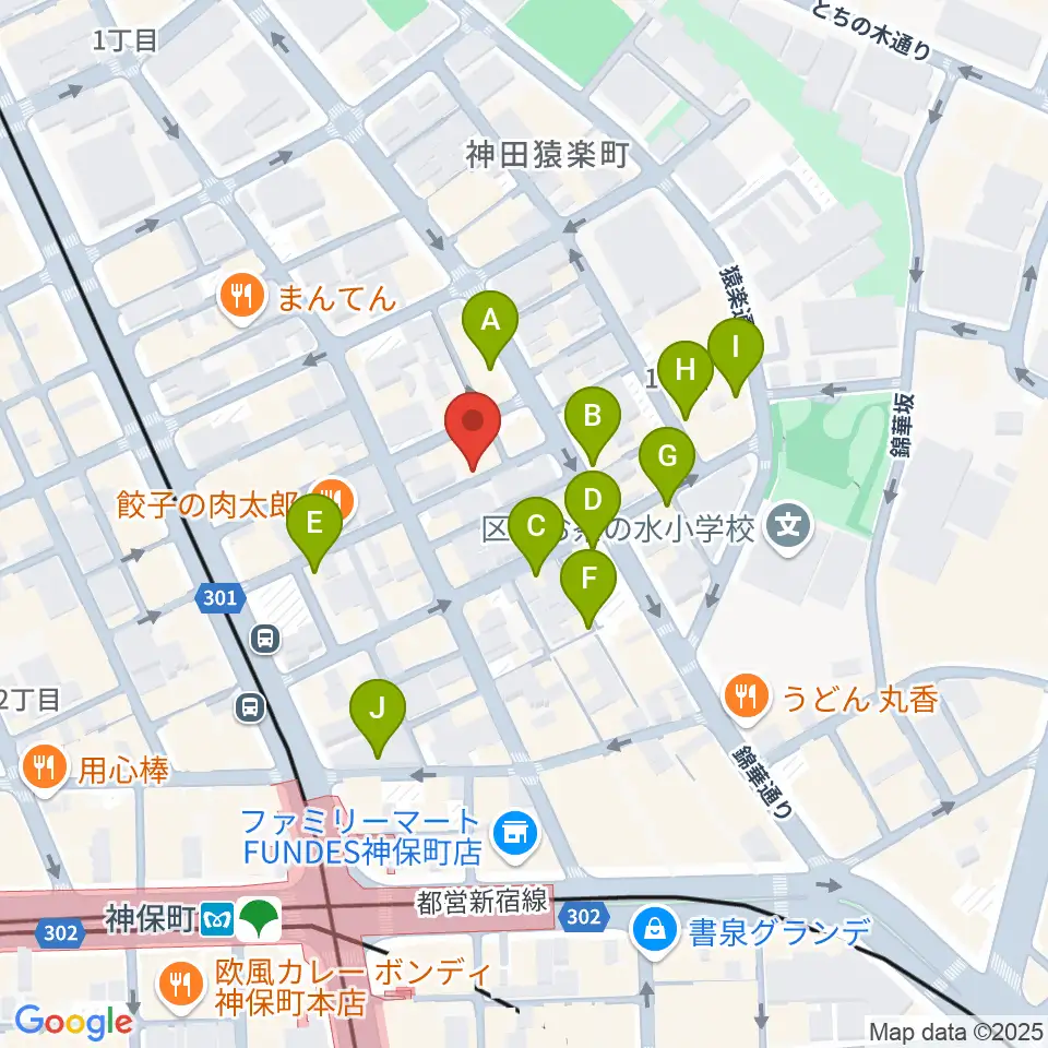 音福周辺のカフェ一覧地図