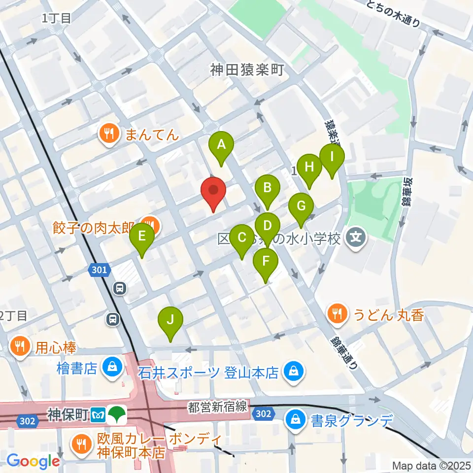 音福周辺のカフェ一覧地図