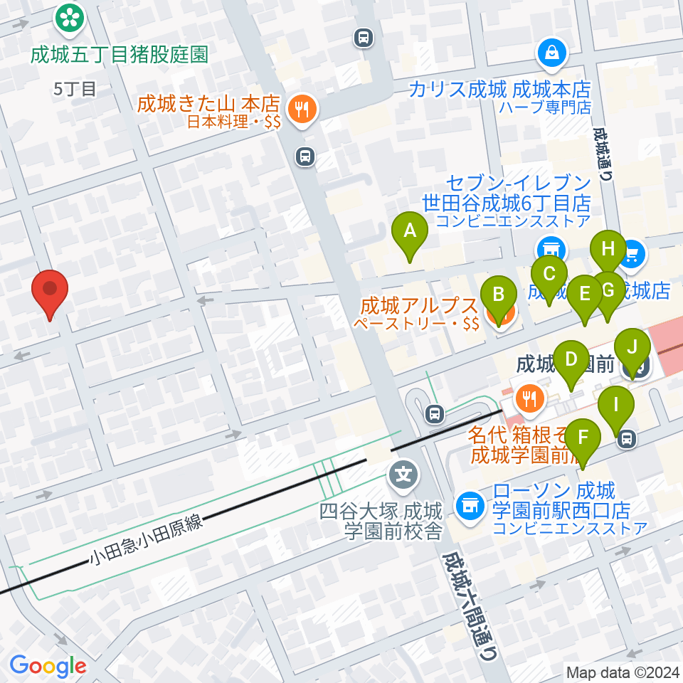 リトミック音楽教室 みんなのひろば周辺のカフェ一覧地図