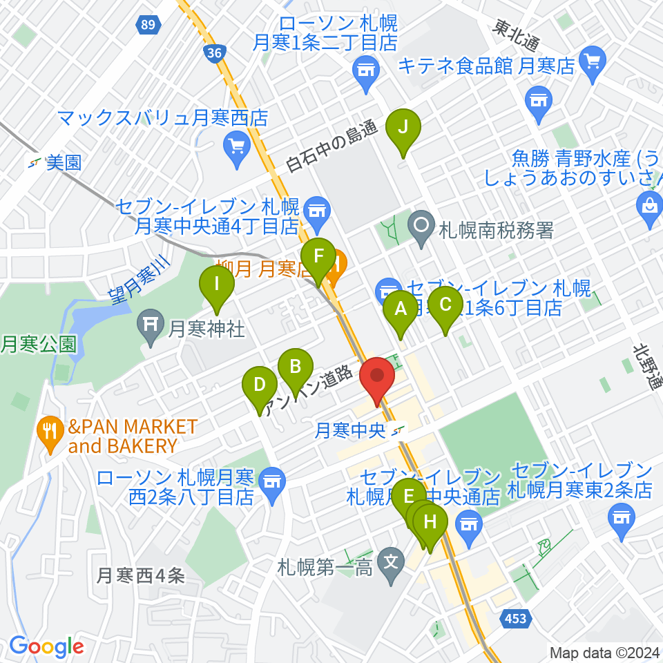 ミツノ楽器周辺のカフェ一覧地図