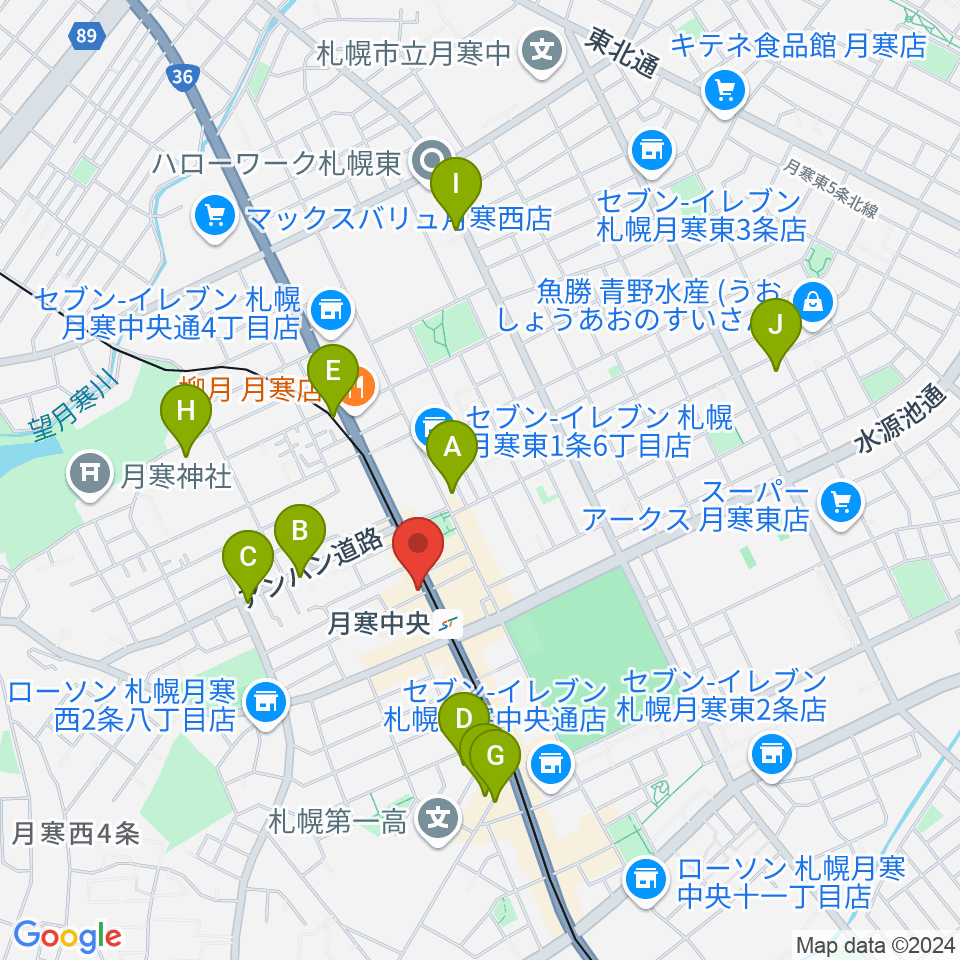 ミツノ楽器周辺のカフェ一覧地図