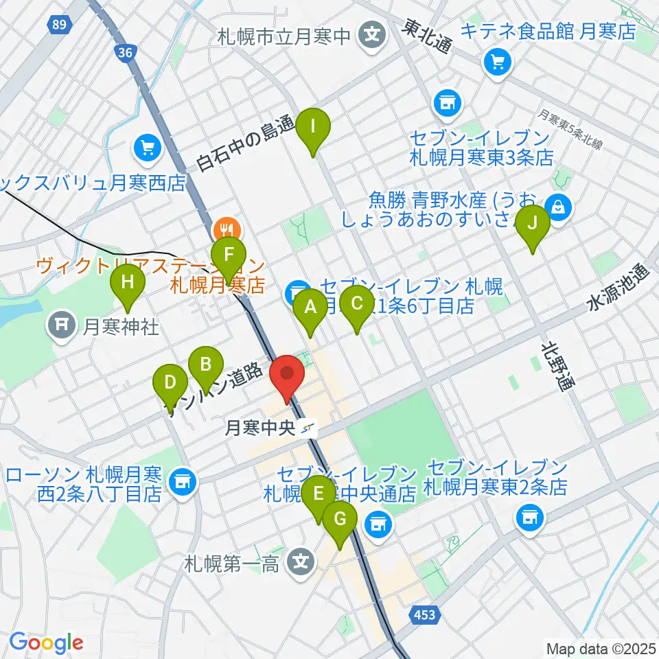 ミツノ楽器周辺のカフェ一覧地図