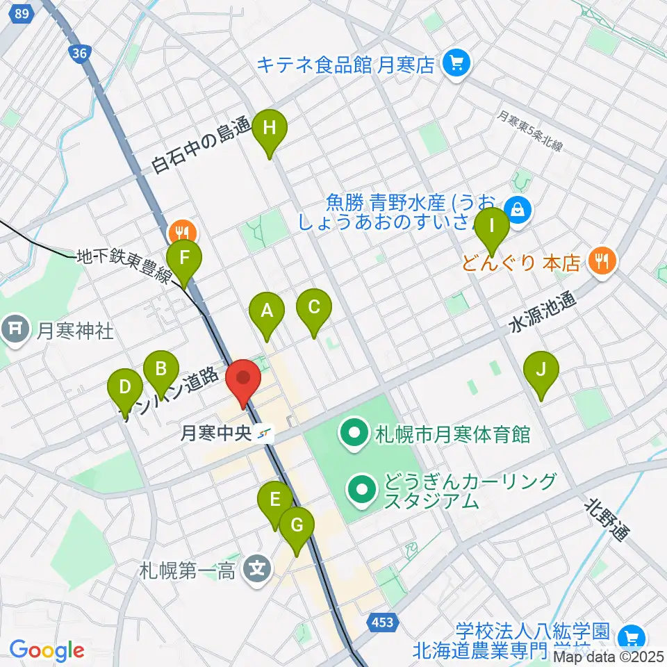 ミツノ楽器周辺のカフェ一覧地図