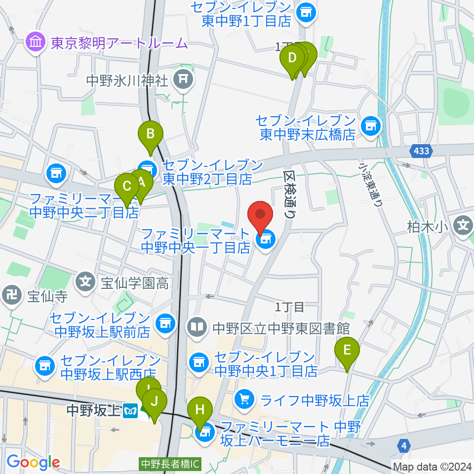 IPC VOICE STUDIO周辺のカフェ一覧地図