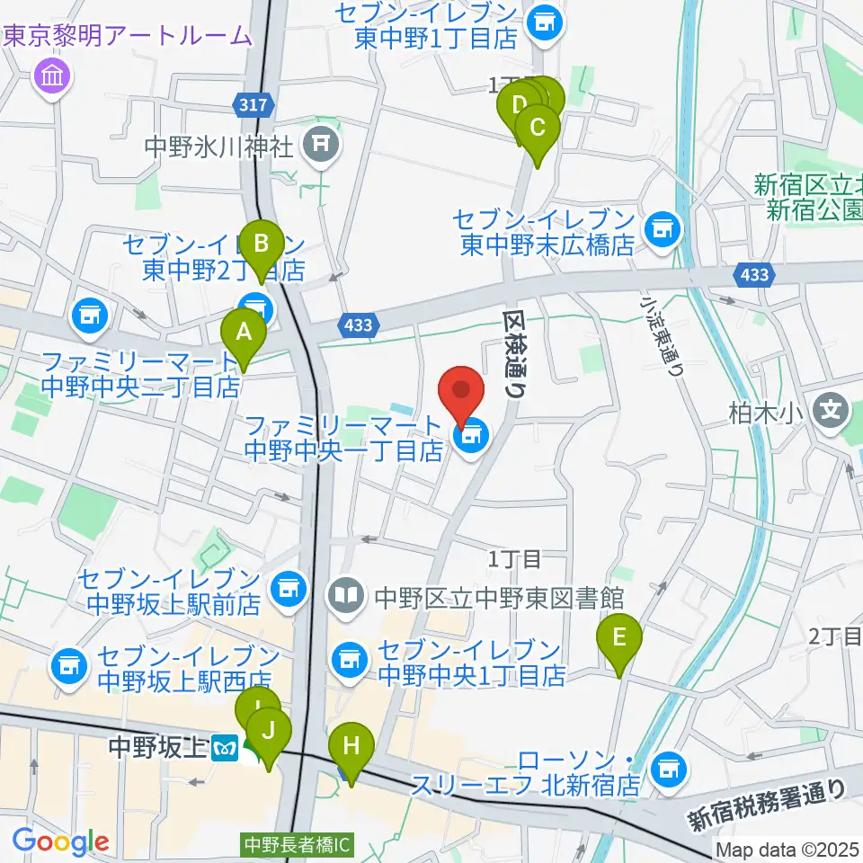 IPC VOICE STUDIO周辺のカフェ一覧地図