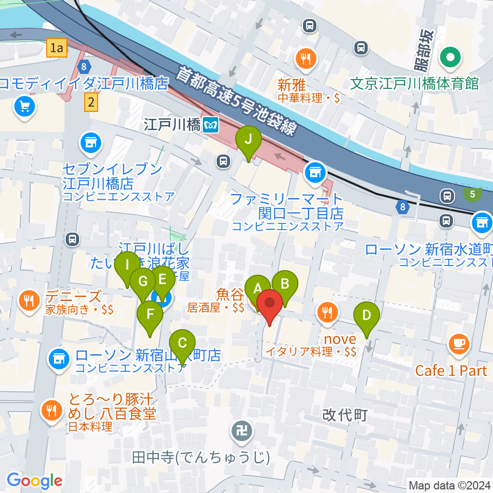 ピアノパッサージュ周辺のカフェ一覧地図